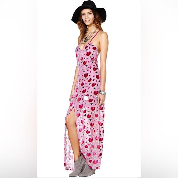 For love and lemons pink roses dress - Picture 6 of 9